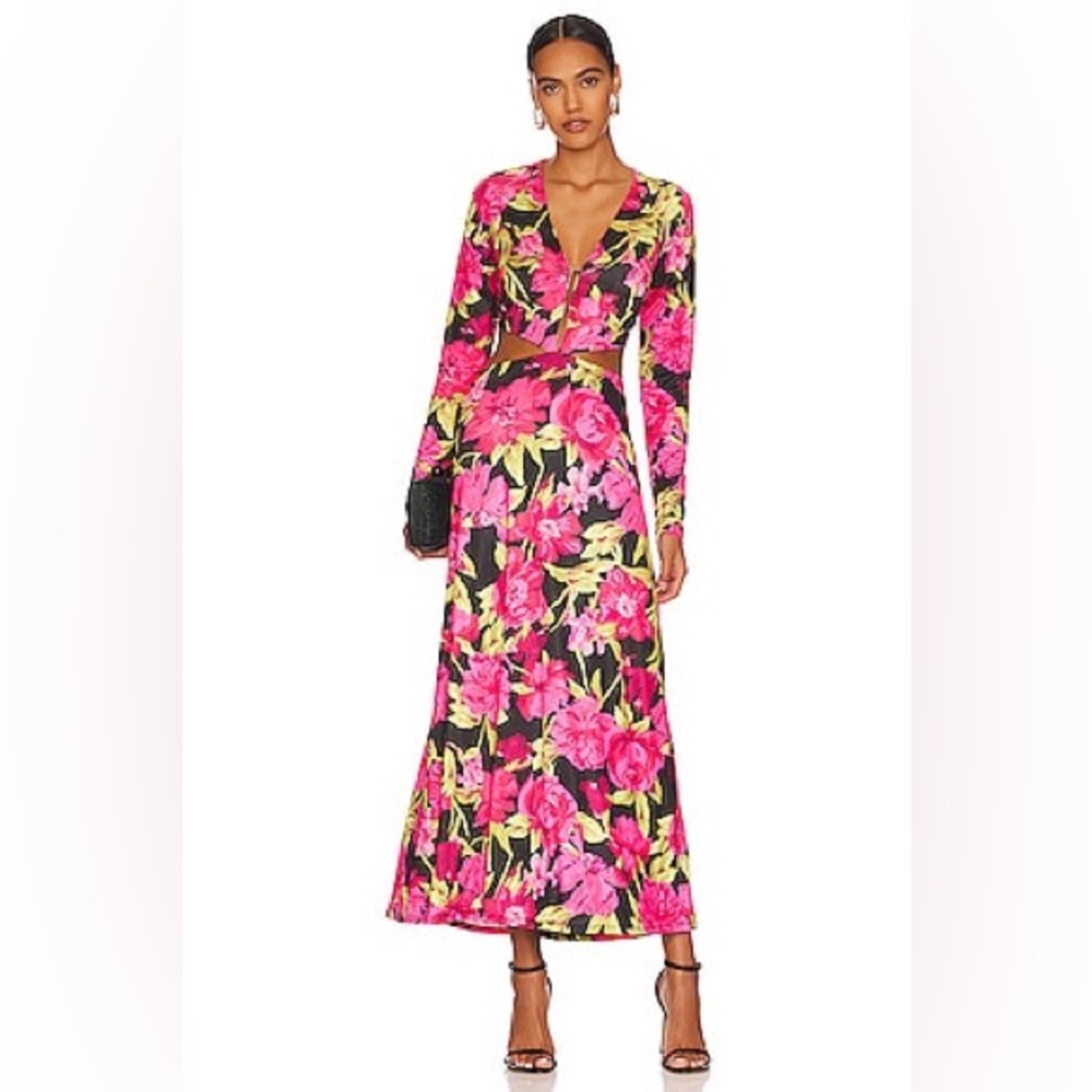 AFRM Assi Dress in Fuschia Garden